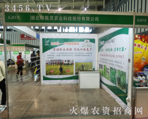 湖北移栽靈農(nóng)業(yè)在2013南京雙交會(huì)的展位大氣而宏偉