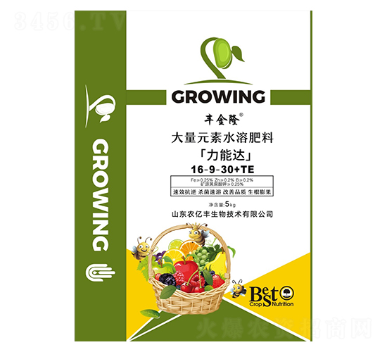 大量元素水溶肥料16-9-30+TE-力能達(dá)-農(nóng)億豐